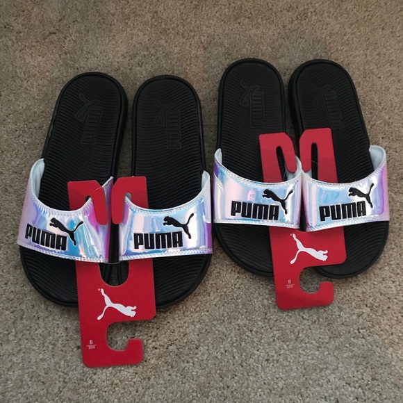 iridescent puma slides